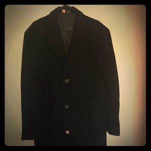 Calvin Klein black long wool coat!
